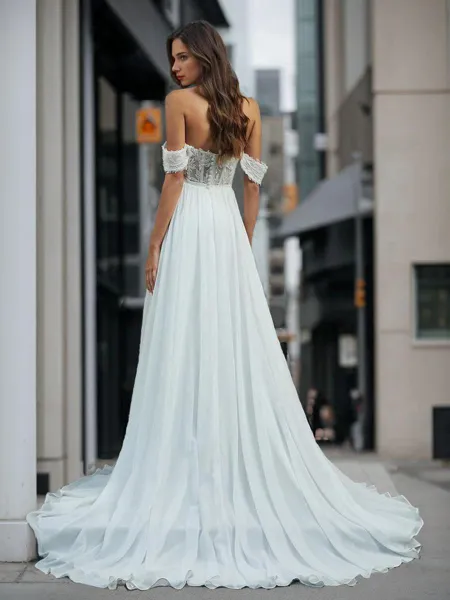 A-line Off-the-Shoulder...