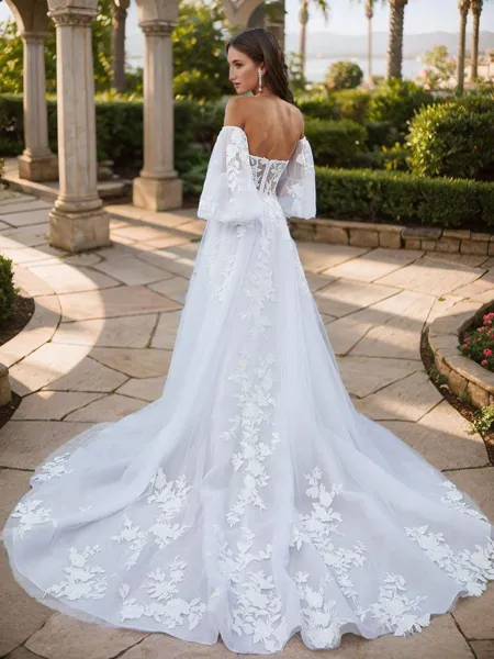 A-line Sweetheart Long...