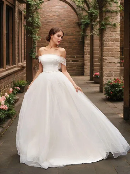 A-Line/Princess Tulle...