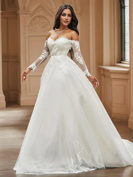 A-Line/Princess Tulle...