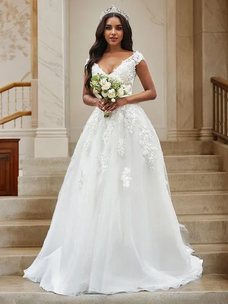 A-Line/Princess Tulle...