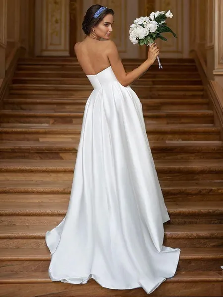 A-Line/Princess Satin...