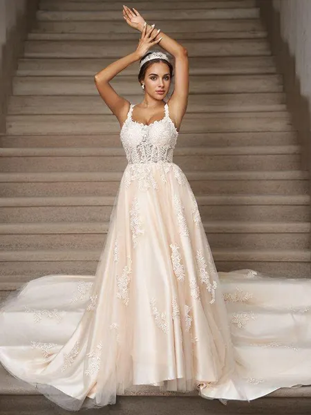 A-Line/Princess Tulle...