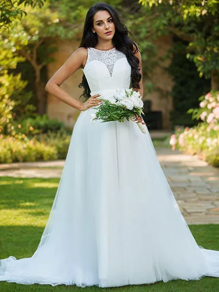 A-Line/Princess Tulle Lace...