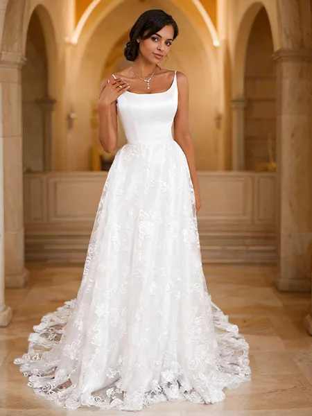 A-Line/Princess Lace...