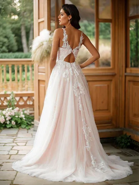 A-Line/Princess Tulle...