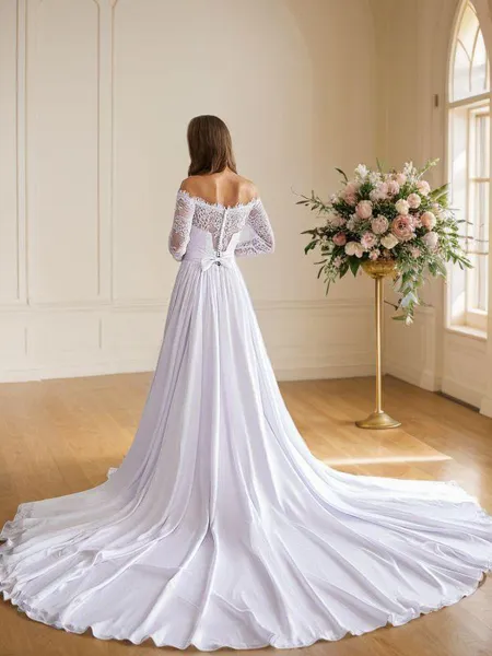 A-Line/Princess Satin...