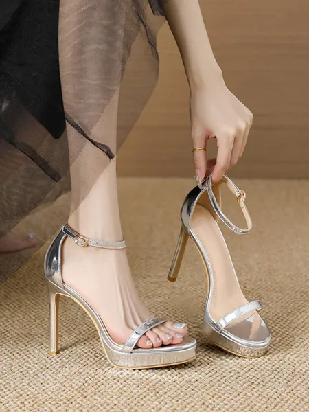 Women's Peep Toe Stiletto...