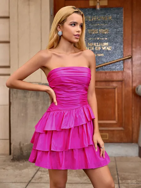 A-line Straight Cascading...