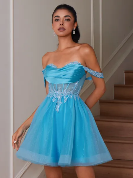 A-line Off-the-Shoulder...