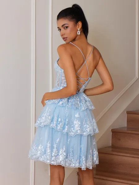 A-line Spaghetti Straps...