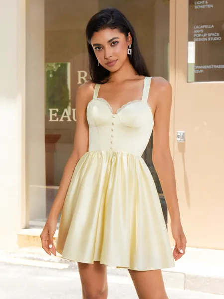 A-line Straps Appliques...