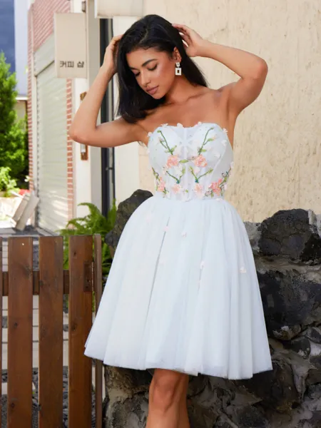 A-line Straight Appliques...