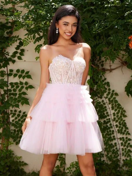 Ball-Gown Tulle Sweetheart...