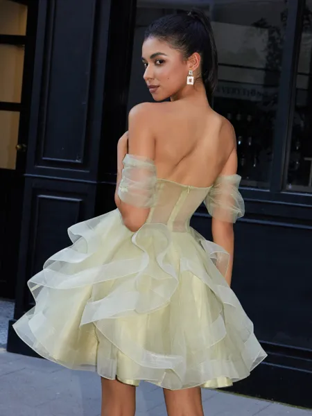 Ball-Gown Off-the-Shoulder...