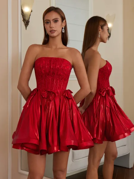 A-line Straight Appliques...