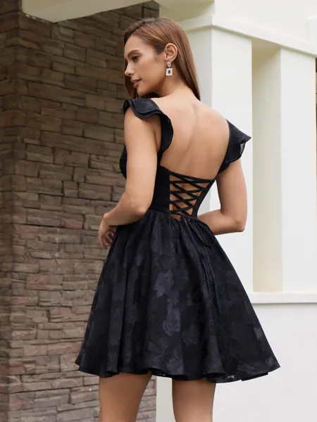 A-line Square Pleated...