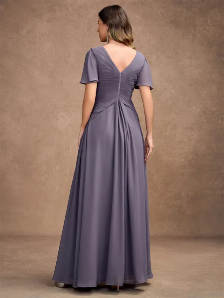 A-Line/Princess Chiffon...