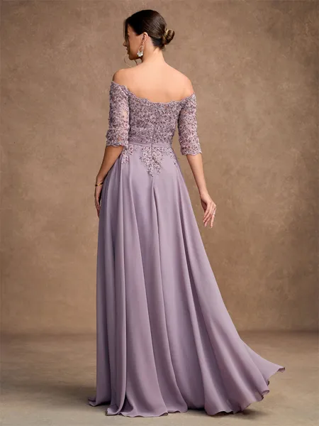 A-Line/Princess Chiffon...