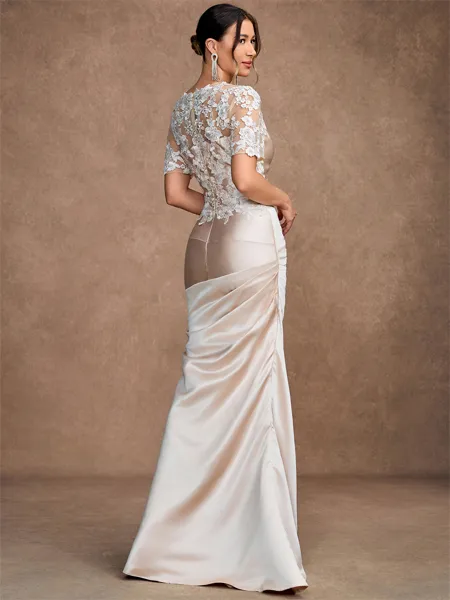 Sheath/Column Satin Lace...