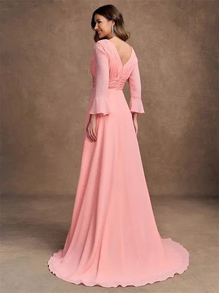 A-Line/Princess Chiffon...