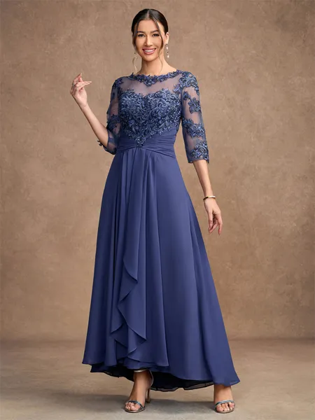 A-Line/Princess Chiffon...