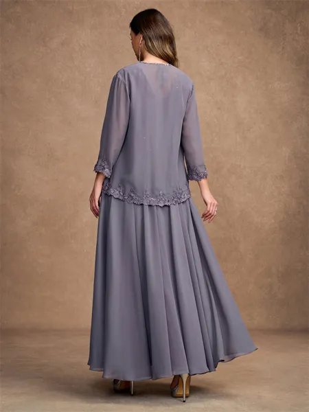 A-Line/Princess Chiffon...