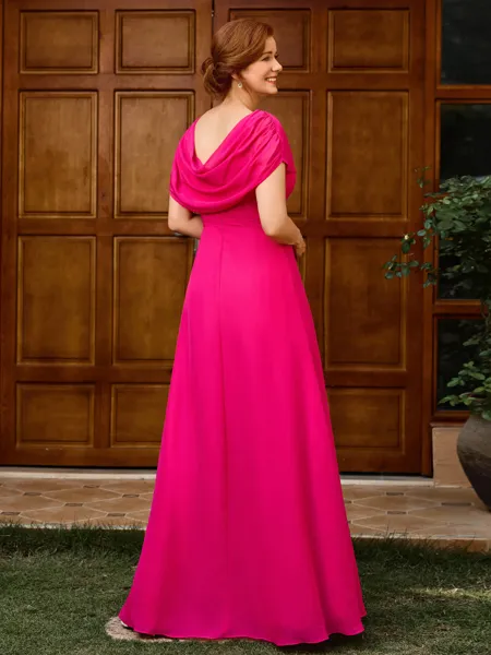 A-line Scoop Short Sleeves...