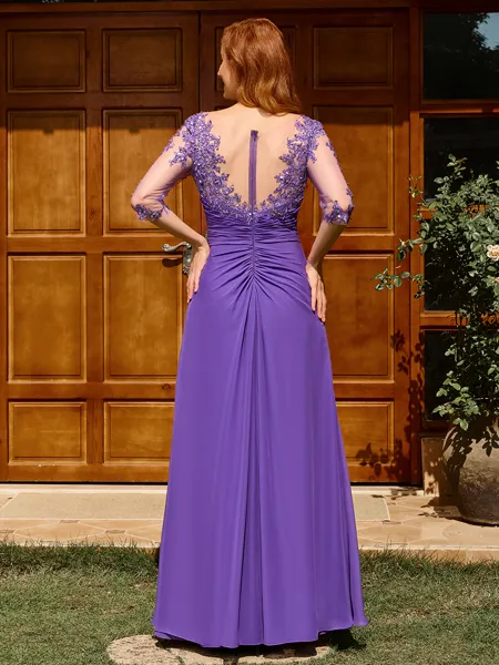 A-line Scoop 1/2 Sleeves...