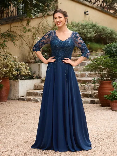 A-Line/Princess Chiffon...