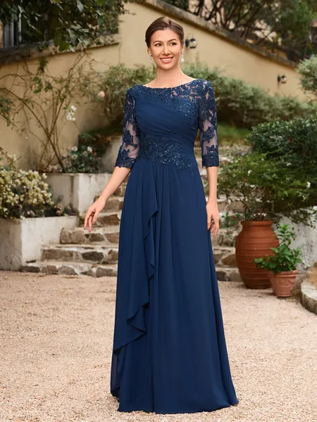 A-Line/Princess Chiffon...