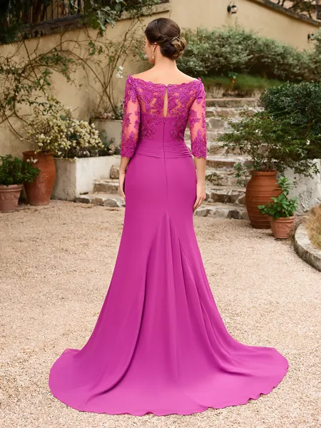 Sheath/Column Chiffon...