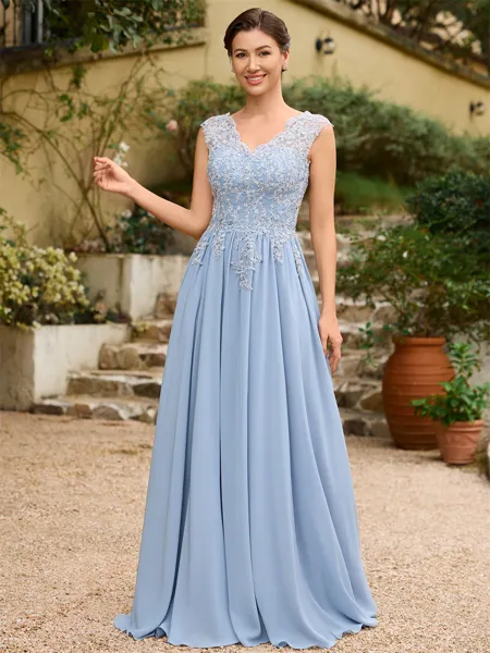 A-Line/Princess Chiffon...