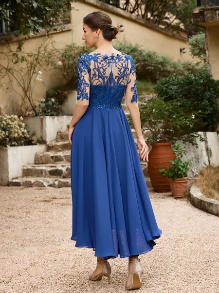 A-Line/Princess Chiffon...