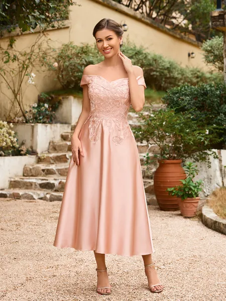 A-Line/Princess Satin...