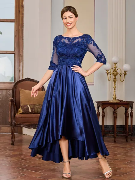 A-line Scoop 1/2 Sleeves...