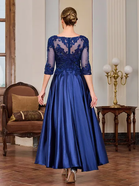 A-line Scoop 1/2 Sleeves...