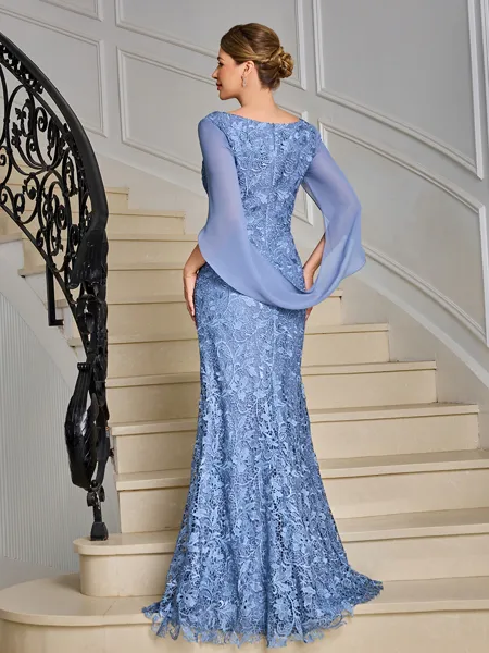 Sheath V-neck Appliques...