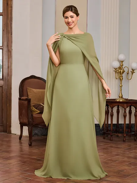 A-line Scoop Floor-Length...