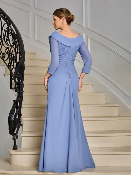 A-line V-neck 3/4 Sleeves...