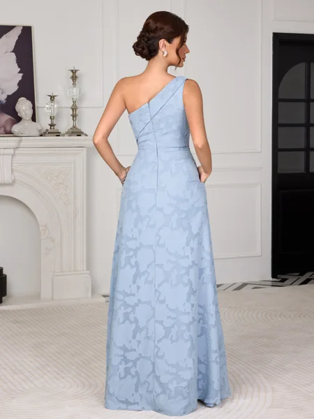 Sheath One-Shoulder Pleated...