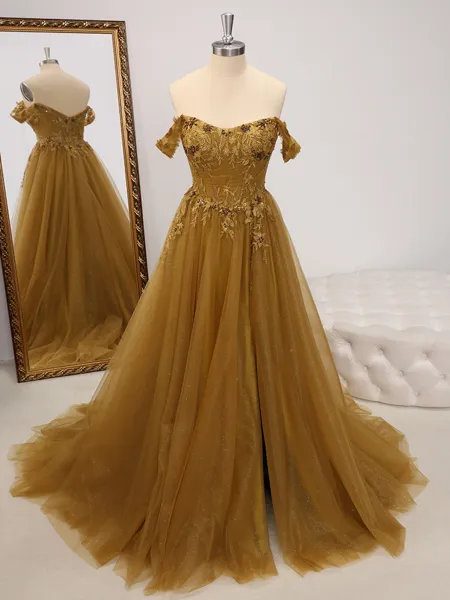 A-line Off-the-Shoulder...