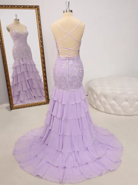 Sheath V-neck Appliques...