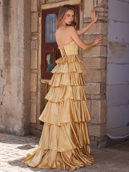 A-line Straight Cascading...