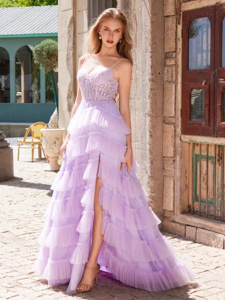 A-line Spaghetti Straps...