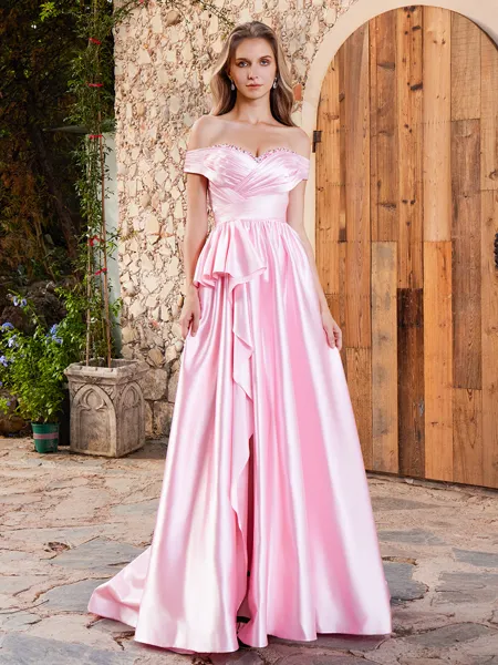 A-line Off-the-Shoulder...