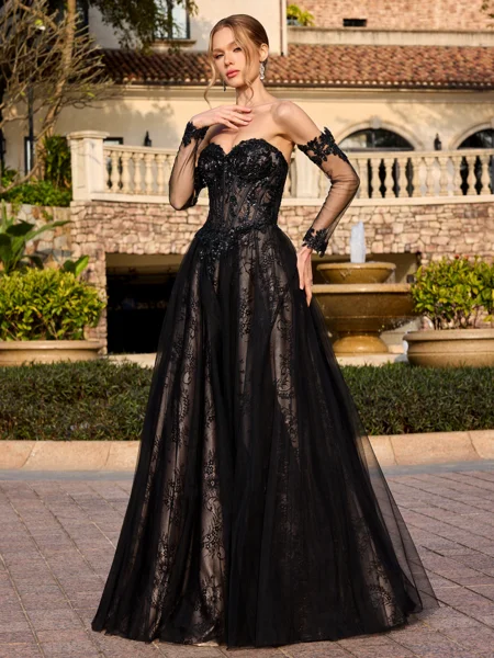 A-line Sweetheart Long...