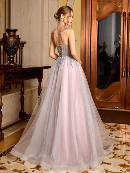 A-line Spaghetti Straps...