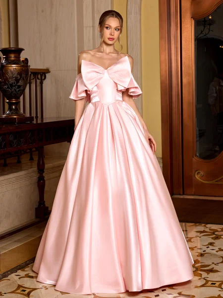 Ball-Gown Off-the-Shoulder...