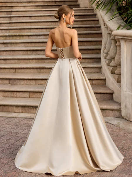 A-line Sweetheart Sequin...